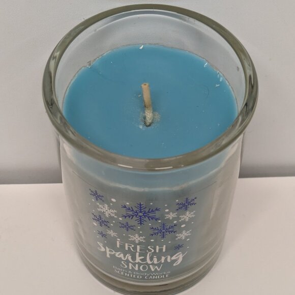 NEW! Bath & Body Works Fresh Sparkling Snow Glass Candle, 6.3oz - Picture 4 of 4
